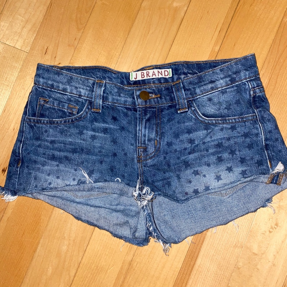 J Brand Star Print Jean Shorts